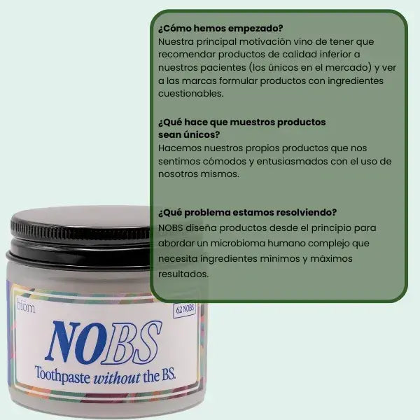 NOBS / Tabletas de pasta dental con Nano hidroxiapatita