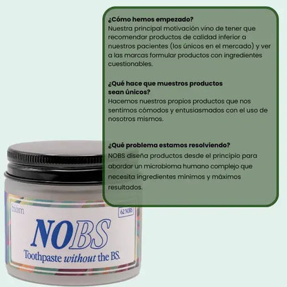 NOBS / Tabletas de pasta dental con Nano hidroxiapatita