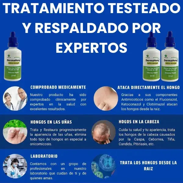 DermaHong || Tratamiento Completo para los Hongos || x3 Frascos