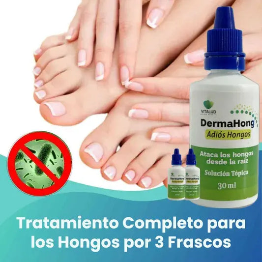 DermaHong || Tratamiento Completo para los Hongos || x3 Frascos