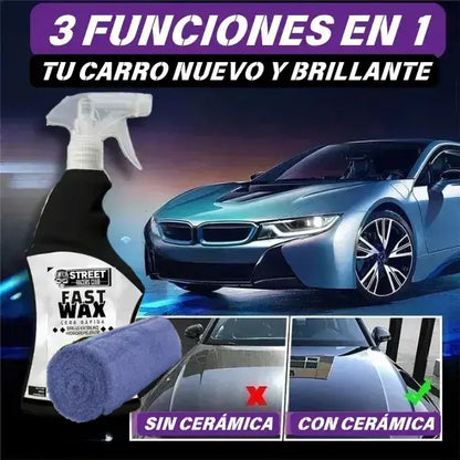 FastWax™️ Spray Magico Vehicular || +1 Paño de Microfibra Gratis || Nueva Presentacion 🔥