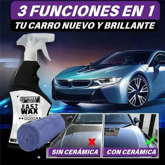 FastWax™️ Spray Magico Vehicular || +1 Paño de Microfibra Gratis || Nueva Presentacion 🔥