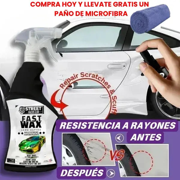 FastWax™️ Spray Magico Vehicular || +1 Paño de Microfibra Gratis || Nueva Presentacion 🔥