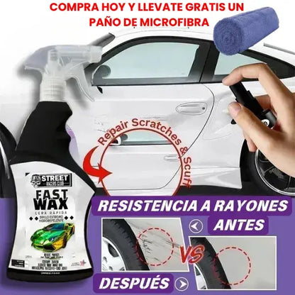 FastWax™️ Spray Magico Vehicular || +1 Paño de Microfibra Gratis || Nueva Presentacion 🔥