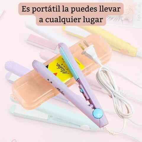 MAKE- Mini Plancha rizadora de cabello eléctrica- portátil