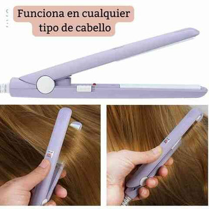 MAKE- Mini Plancha rizadora de cabello eléctrica- portátil